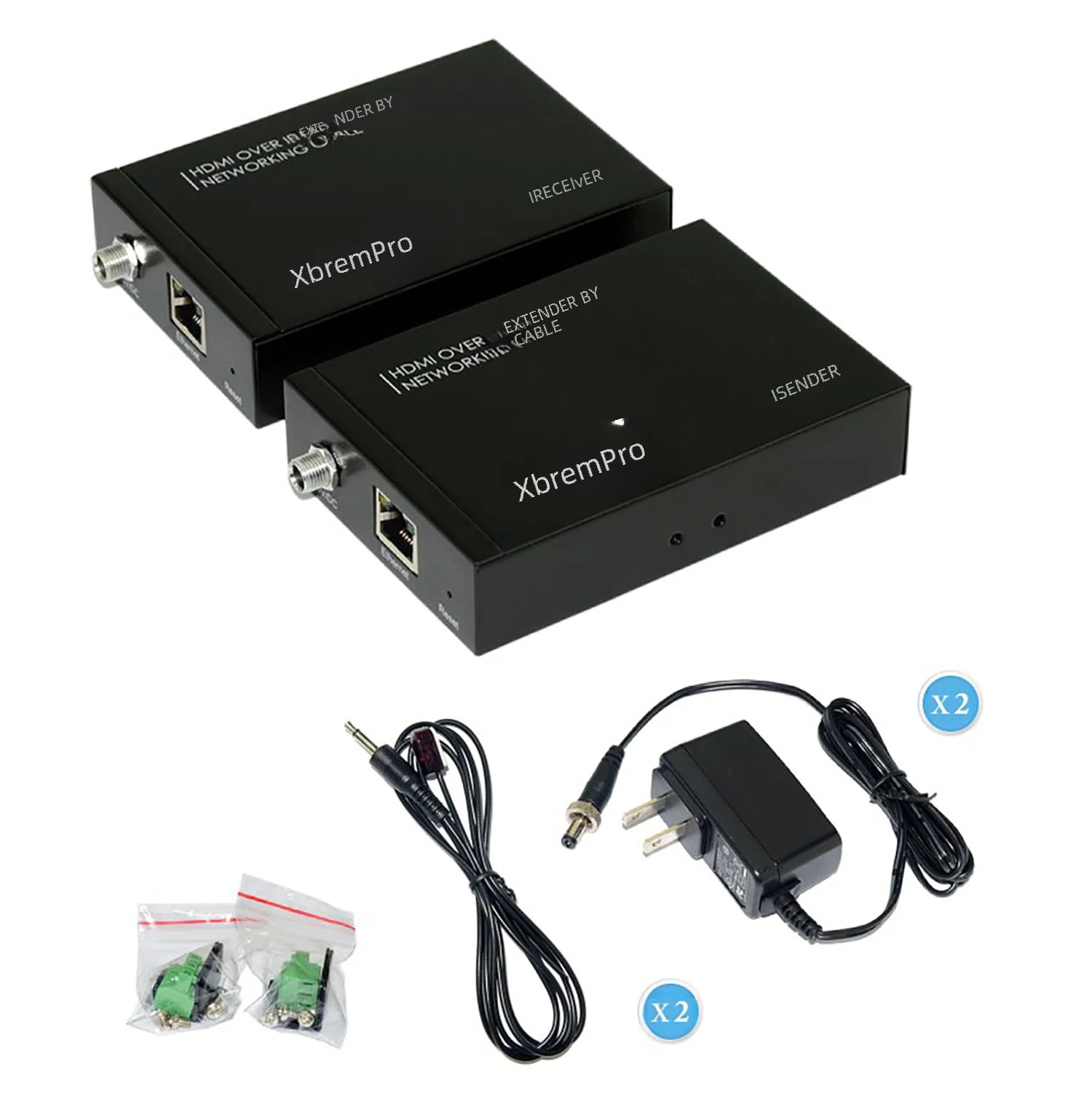 

HDMI Extender Receiver and Transmitter Over TCP/IP Extender Single Cat5e/6 Cable by Networking Cable, Full 1080P Up to 394Ft