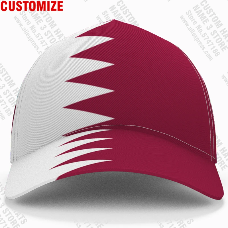 State Of Qatar Baseball Cap Free 3d Custom Made Name Number Team Logo Qa Hat Qat Country Travel Arab Nation Arabic Flag Headgear