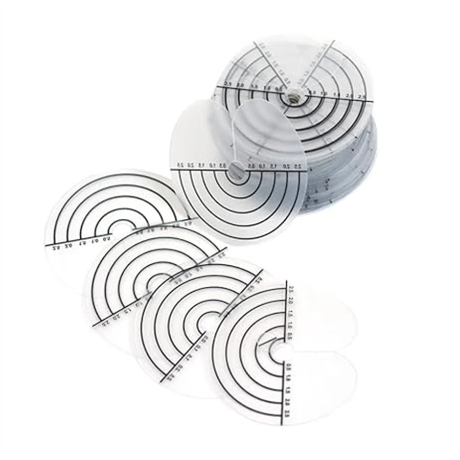 10-100 piezas de protectores térmicos para extensiones de cabello, PVC transparente con escala, espaciadores redondos de un solo orificio, protección de queratina 4