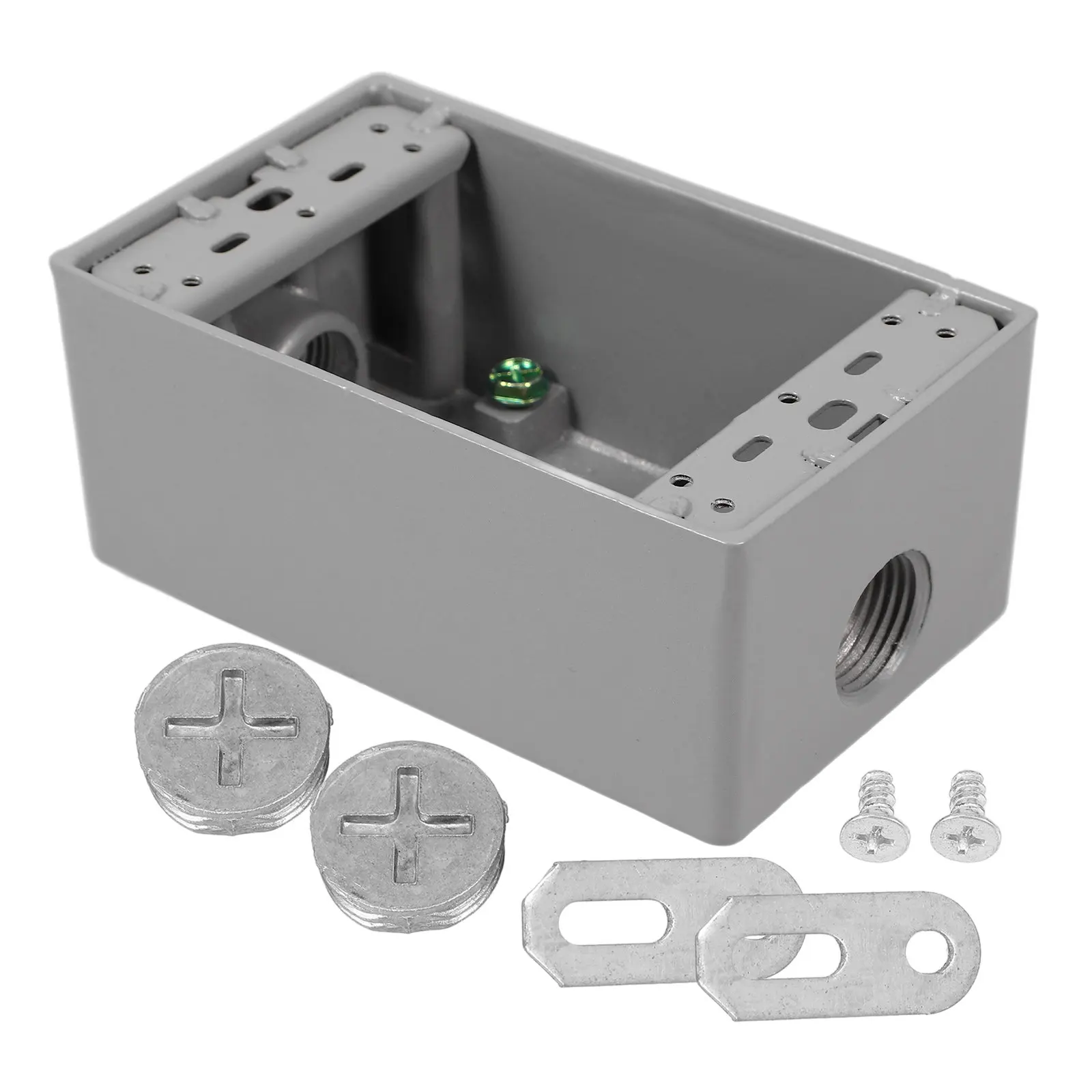 Heavy Duty Aluminum Outdoor Electrical Box Wall Mount Socket Base Case Weatherproof Junction Box Switch Outlet