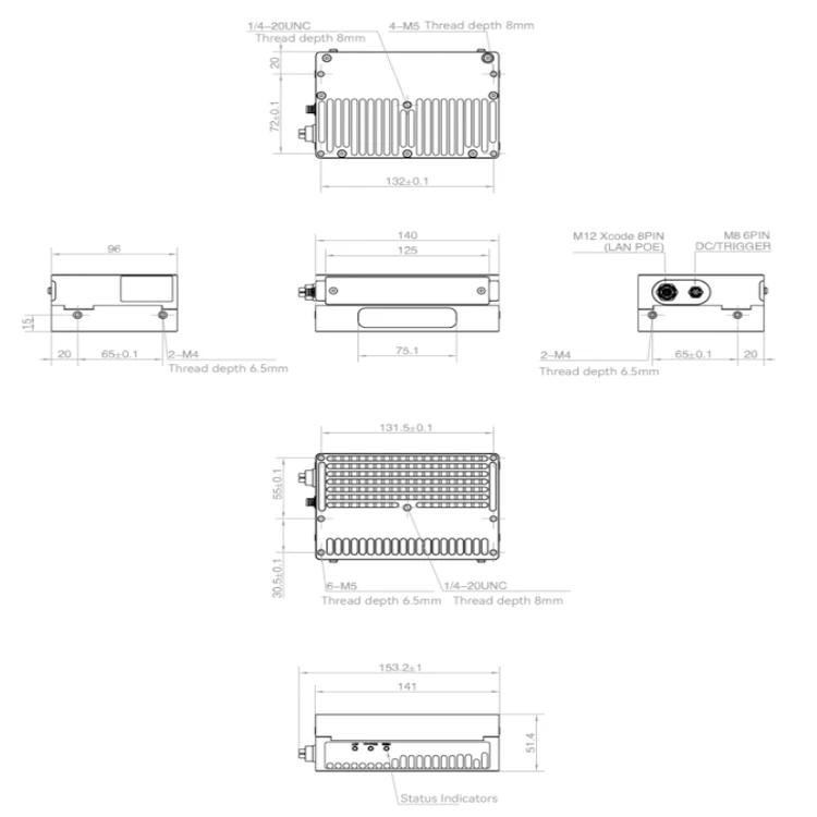 Visual Navigation Industrial 3D Cameras Robotic 3d Vision Solution 3D ToF Camera TM811-IX-E1 TM815-IX-E1 Simulated Camera