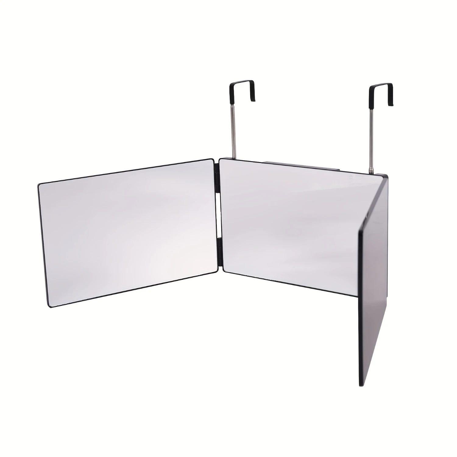 

Black Makeup Vanity Mirror for Men Women, 1pcs Trifold Hair Cut Mirror for Self Hair Cutting - 3 Way Mirror