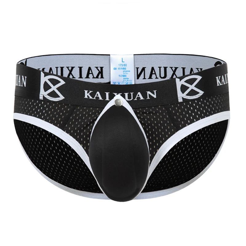 Men Briefs Underwear Men's Can Open Front Enlarge Sexy Enhancing Sponge Cup Pad Male Panties