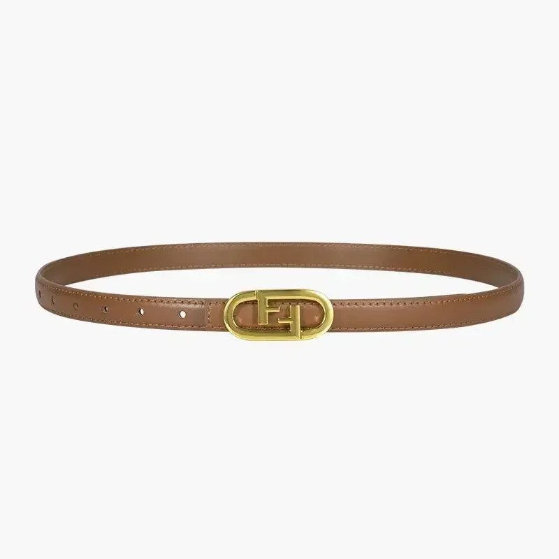 Women\'s Single Sliding Buckle Belt, Luxury Brand, Fashionable, New, 2024