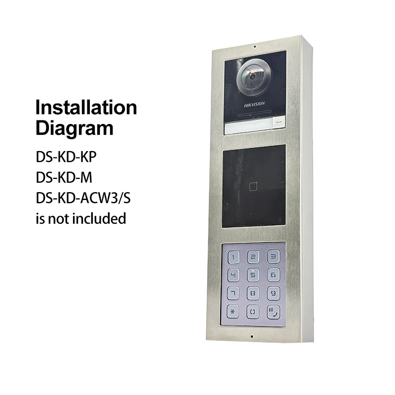 Hikvision 2MP Fisheye 카메라 도어 스테이션 양방향 오디오 PoE IP65 WDR 2 잠금 제어 DS-KD8003-IME1(B)
