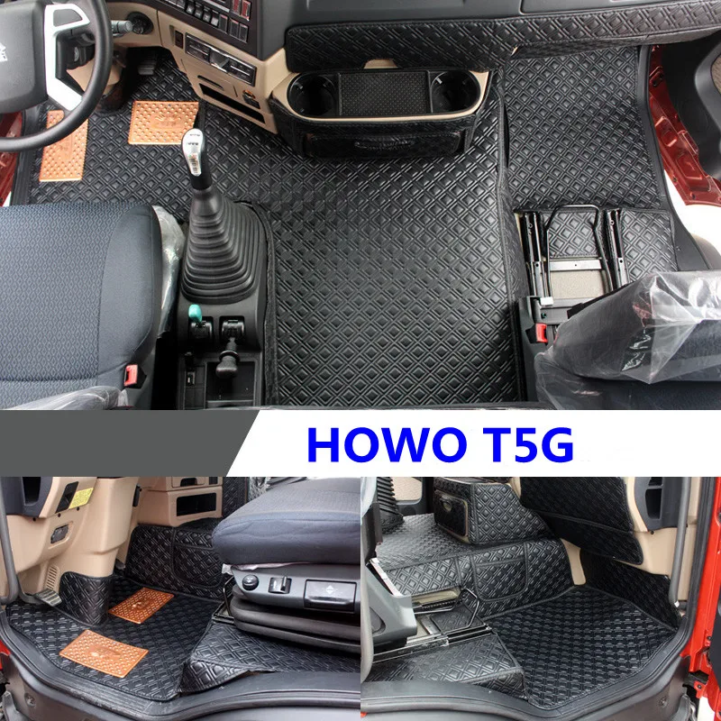 Foot Mats For Howo T5G High Floor Dump truckPads Surrounded Truck Supplies Cab Decoration