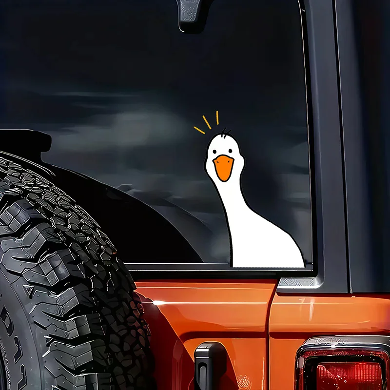 Creative Waterproof Durable PVC Funny Duck Decorative Car Stickers For Car Truck Adorable Window Car Body Sticker