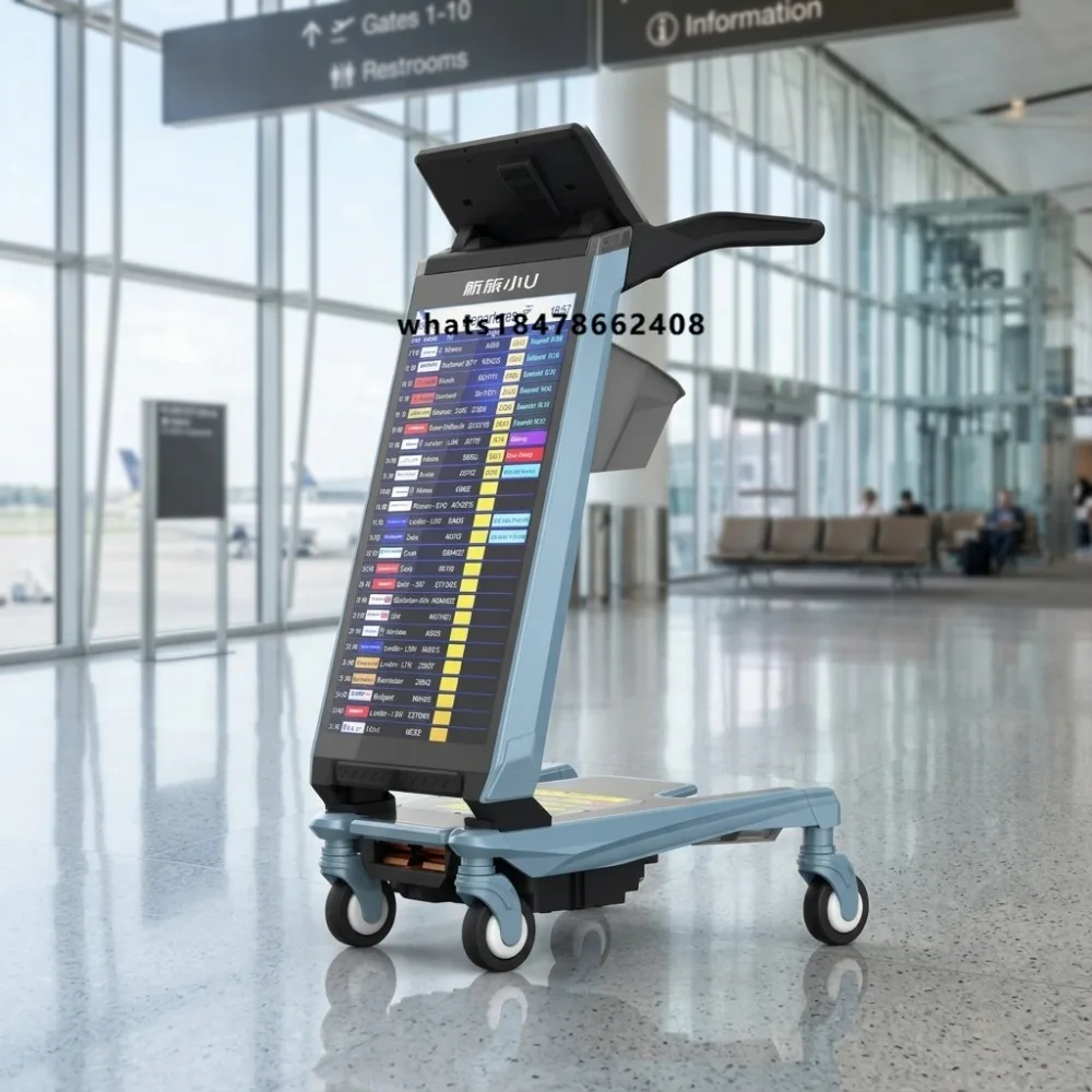 Smart Media Indoor Trolley Airport Retail Duty-Free Promotion Interactive Touch LCD Animation SDK Geo-Fencing Ad Targeting Super