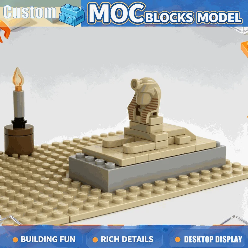 1177PCS Ancient Desert Pyramid Building Blocks Model DIY Assembly Brick Set Landmark Display Collection Festival Gift Decoration