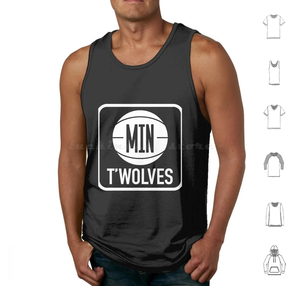 Autocollant De Basketball De Style Années 70-Tank Tops Vest Sleeveless Timberwolves Minnesota Anthony Edwards Anthony Towns