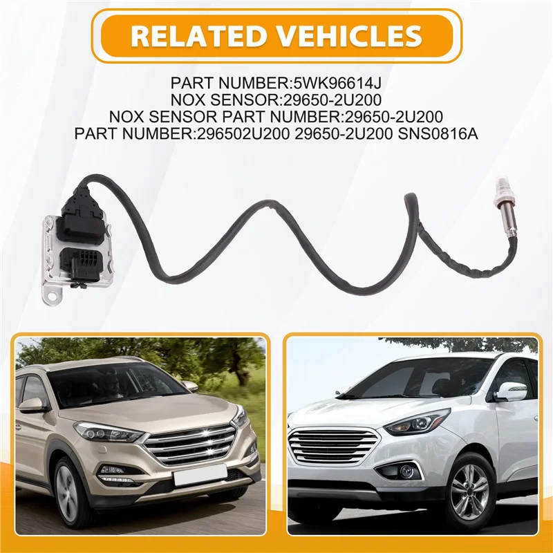 

A02Q-296502U200 Nitrogen Oxygen Sensor Nox Sensor 12V For Hyundai Kia Tucson Ix35 1.6 GDI 2017-2019 29650-2U200 SNS0816A