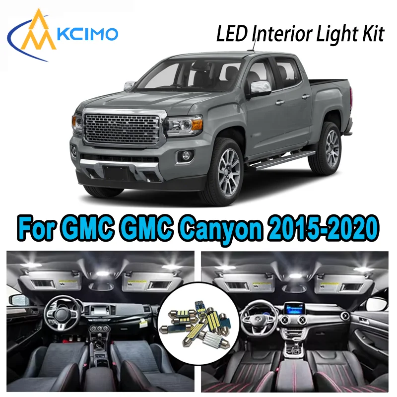 

Premium Bright LED Interior Light Kit for GMC GMC Canyon 2015-2020 2016 2017 2018 Dome Map Trunk Car Lamps with Canbus No Error