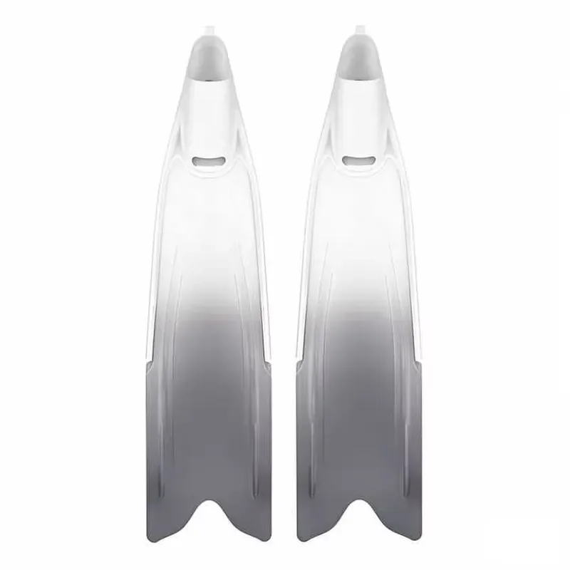 High quality gradual change color adult snorkeling free diving fin long blade professional diving open with non-slip durable
