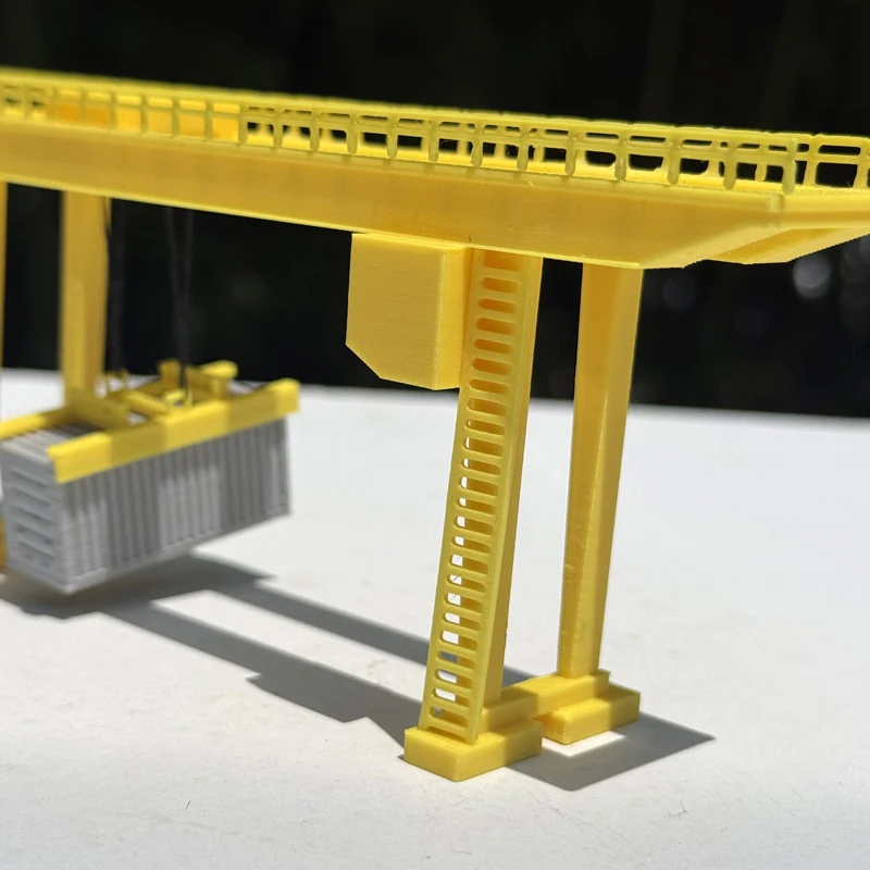 1/160 N Scale Containerized Gantry Crane Model Miniature Sand Table Building Construction Scene Train Railway Layout Materials - view 2