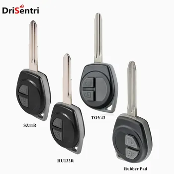 2 ปุ่มรีโมทกุญแจรถพร้อมปุ่ม Pad Fit สําหรับ Suzuki AGILA IGNIS ALTO SX4 VAUXHALL Fob Shell HU133R SZ11R TOY43 ใบมีด