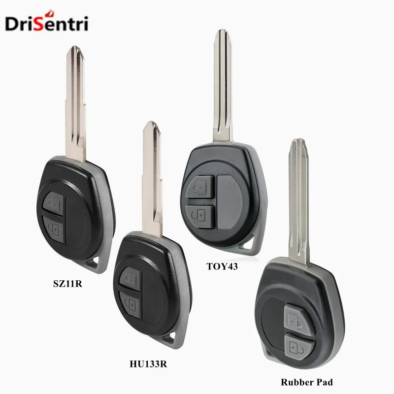 2-przyciskowe etui na kluczyk zdalnego sterowania z podkładką pod przyciski do Suzuki AGILA IGNIS ALTO SX4 VAUXHALL Fob Shell HU133R SZ11R TOY43 Blade
