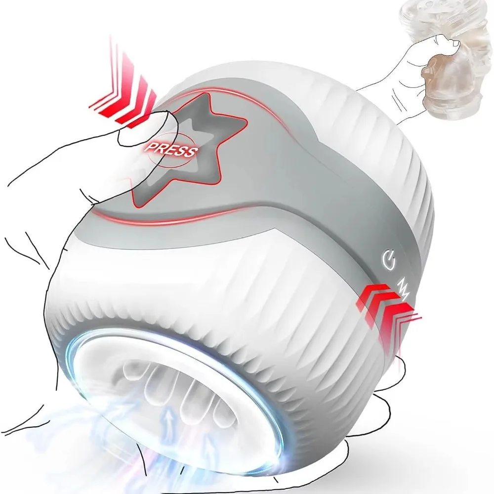 10-frequency Small Barrel Aircraft Cup Male Vibration Masturbator Set Penis Exercise Dual Motor Sex Toys view 2