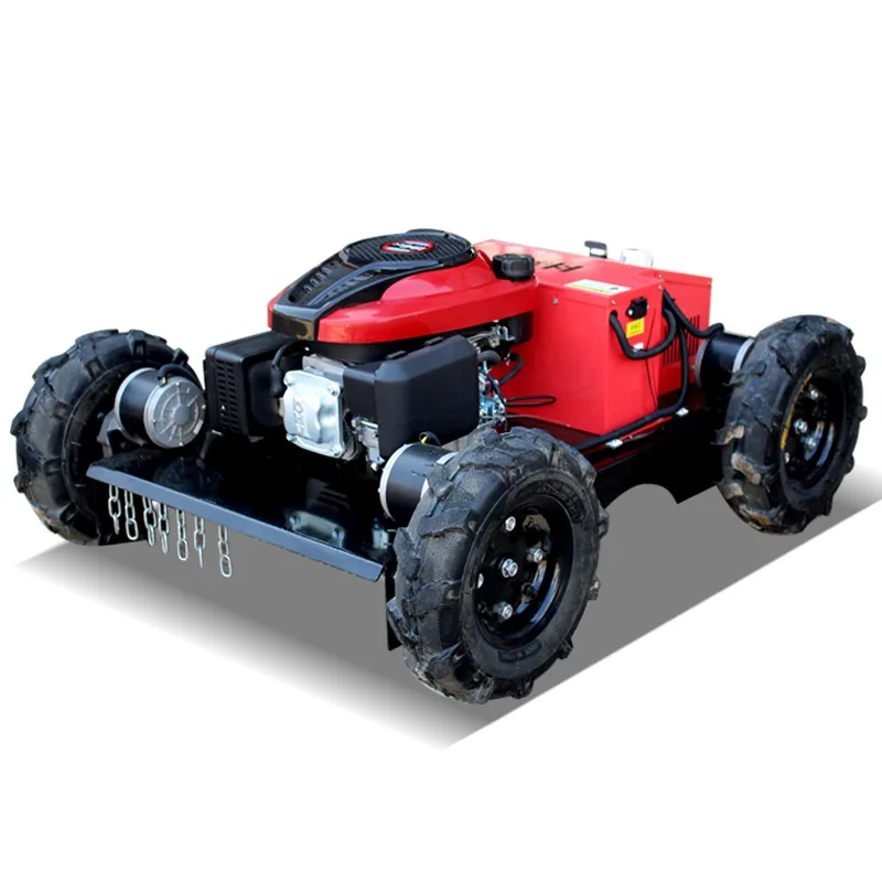 

remote control lawn mower, self-propelled four-wheel drive weed cutter, lawn mower, orchard lawn mower, field returning machine