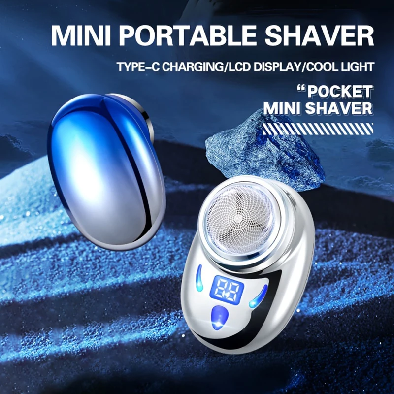 Xiaomi Mini Electric Razor Digital Display Waterproof Wash Travel Electric Portable Shaver Men's Home Precise Removal Beard New