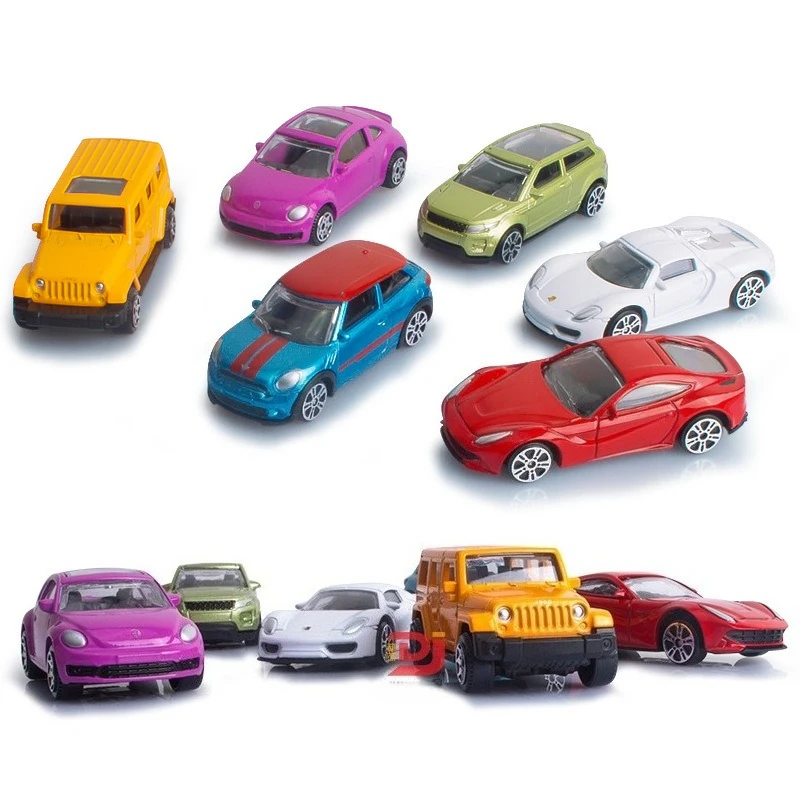 1:64 Simulation alloy mini pocket car model sliding set toy gift