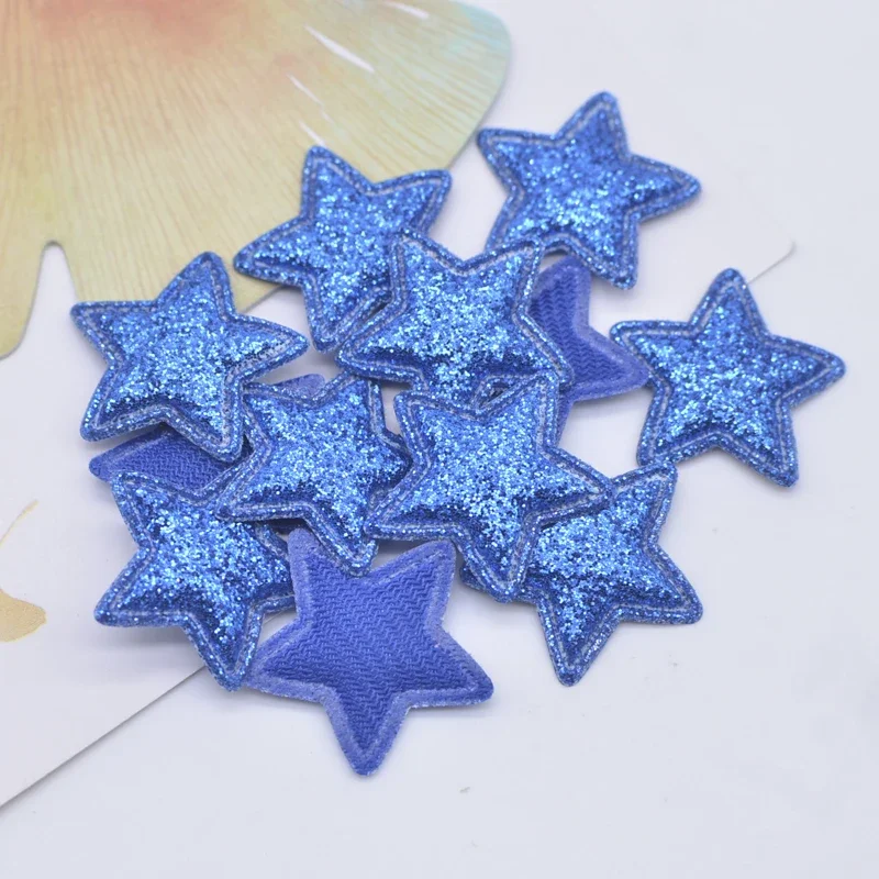 100 Stuks 22mm Bling Star Applique Gewatteerde Patches voor DIY Hoofddeksels Haar Clips Decor Kleding Hoed Ambachten Naaibenodigdheden