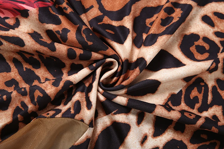 Sisterlinda Buntes Kleid mit Leopardenmuster für Damen, modisch, Patchwork, unregelmäßiger Saum, tiefer Ausschnitt, Trend, Urlaub, Party, Clubwear – Detail 10