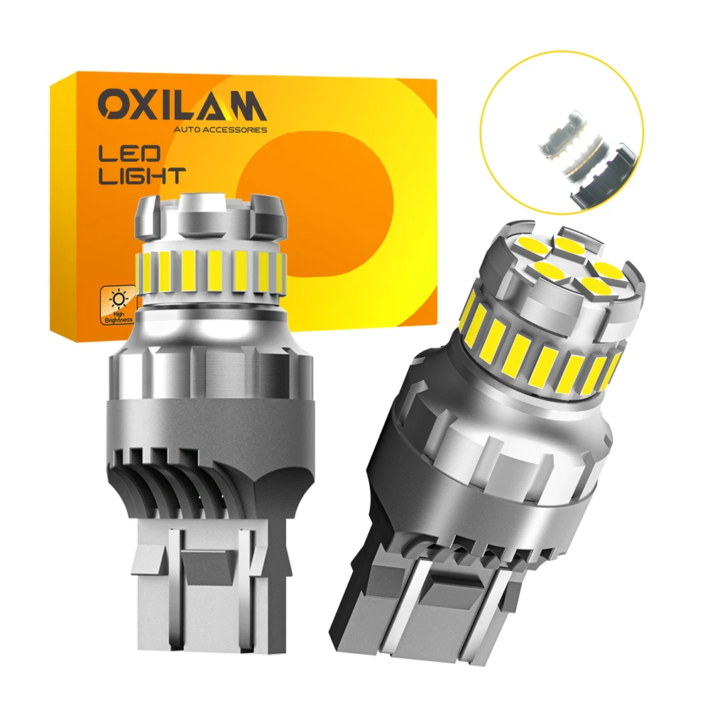 2Pcs Canbus T20 LED 7443 W21/5W LED Bulbs 7440 WY21W W21W LED Reverse Parking Lamps Daytime Running Light No Error 6500K White