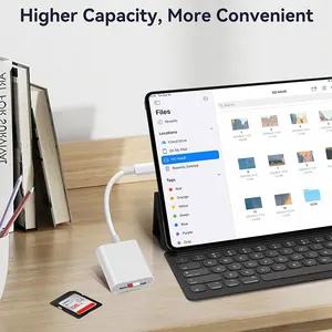 2 in 1 USB-Cカードリーダー、USB CからSDカードOTG SD/TFメモリコンバーター、MacBookおよびその他のタブレット用 10ベストセールスUSB 2IN1 -6