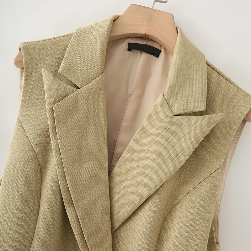 

Versatile Commute Summer 2025 Women's Bal Uneven Suit Vest Faionable Polyester Fiber Pure Color Busin Sle