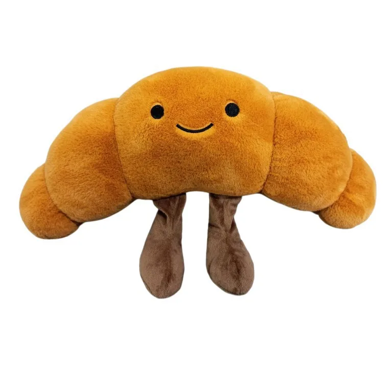 Dopamine Decor Creative Bread Plush Pillow Cookie Pretzel Design Bedroom Bedside Nap Pillow for Dorm