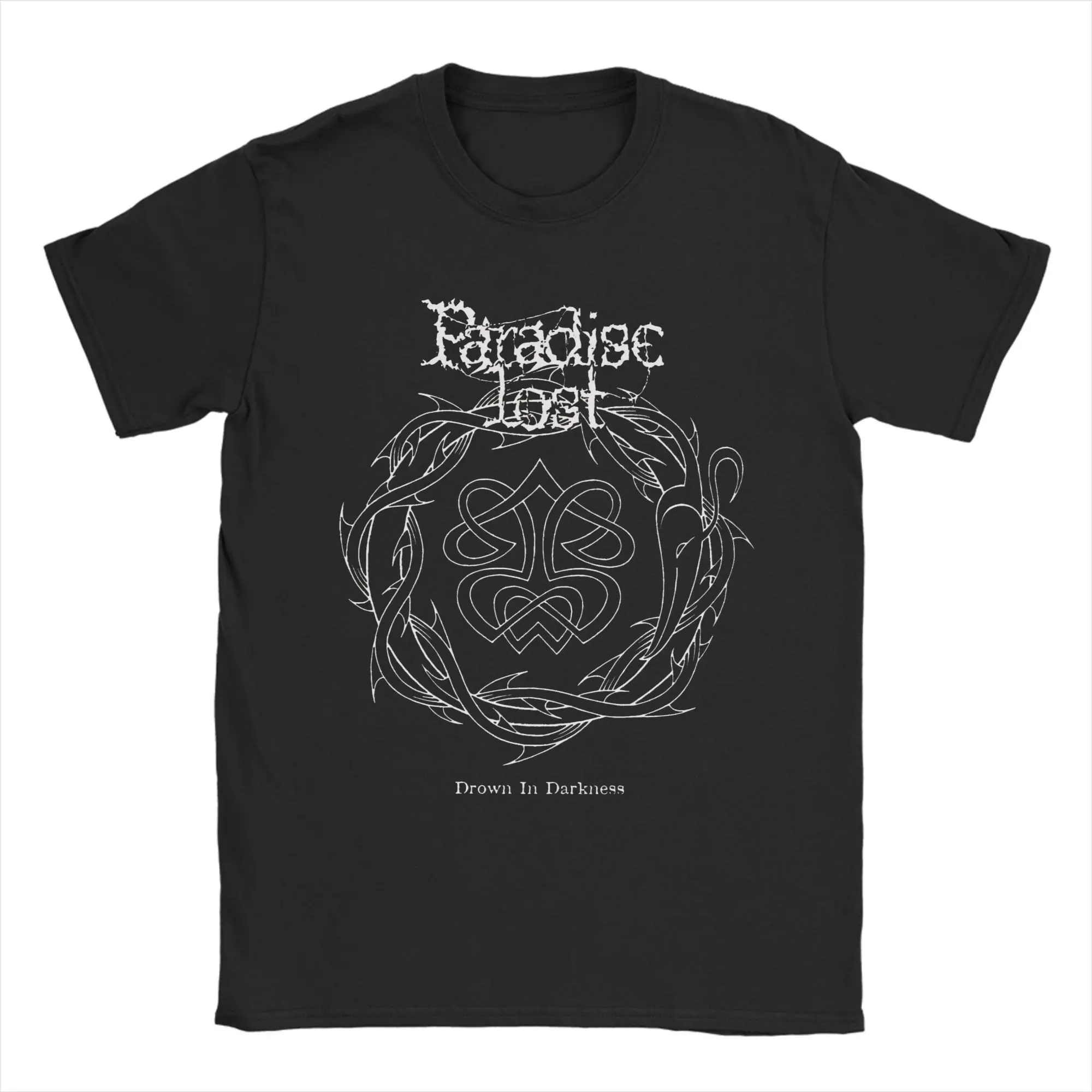 

Paradise Lost Drown In Darkness Tribute Tshirts Men's Cotton Clothes Funny Round Neck Short Sleeve