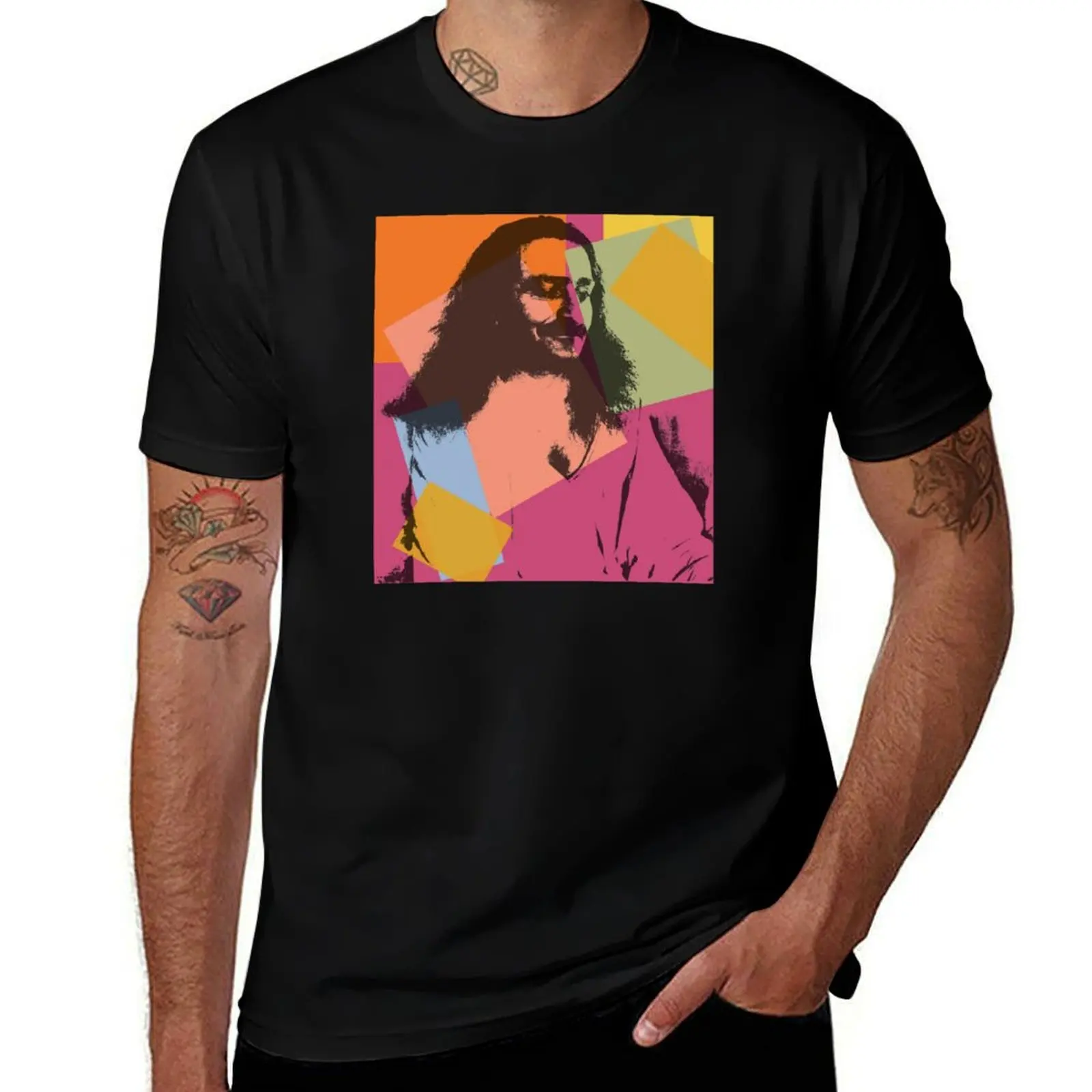 

Футболка Pop Art Meher Baba, роскошная мужская одежда в стиле хиппи, эстетичная одежда, футболки для мужчин
