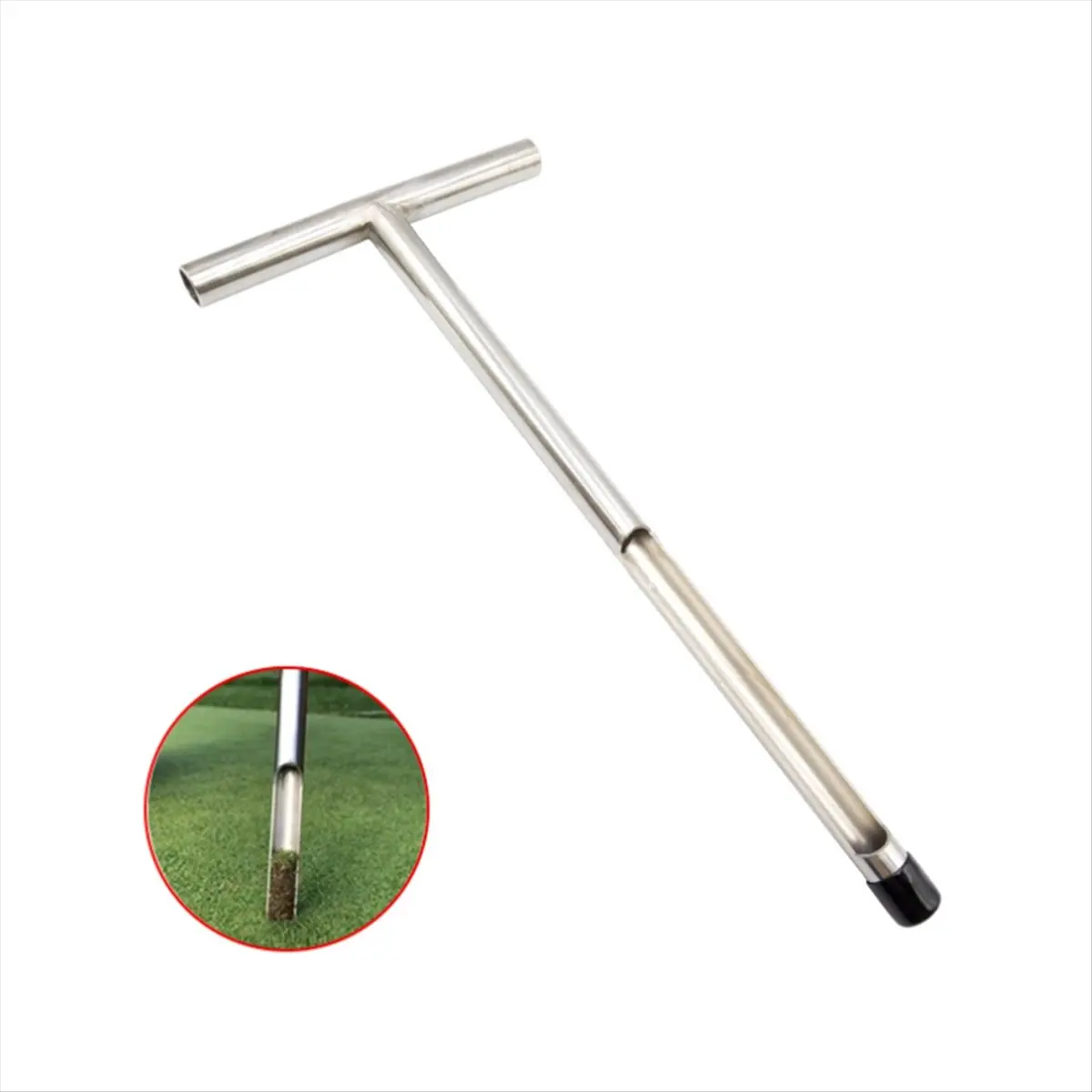 AS710 HAPPY^Soil Probe with Small Soil Sampling Bag, Soil Sampling Probe Pole, Ground Probe for Soil Testing Sampling
