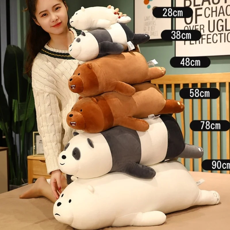 

Miniso We Bare Bears Плюшевая панда Гризли Ледяной медведь The Bare Bears Игрушки Мягкая кукла Peluche Декор комнаты Подушка для прикроватной тумбочки Подарки для детей