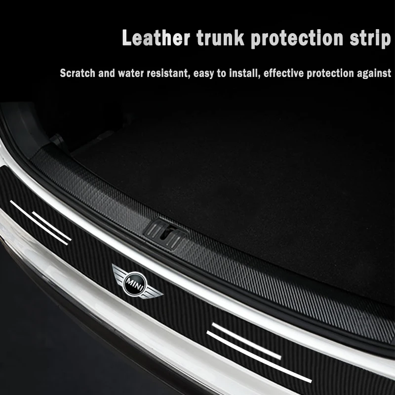 Carbon Fiber Pattern Car Trunk Sill Strip For BMW MINI CooperS John-Cooperworks F54 F55 F56 F57 R50 R51 R52 R53 R54 R55 R56