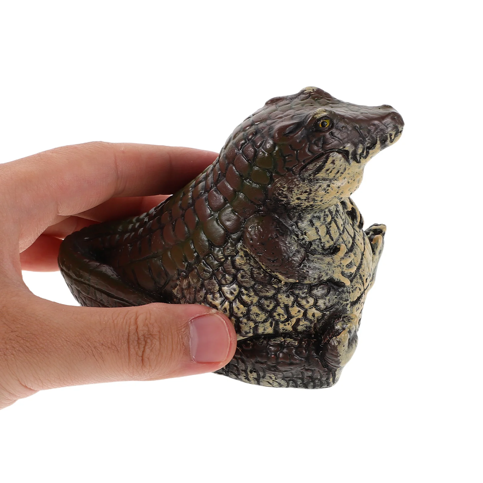 

Garden Key Box Statue Decorative Alligator Safe Hider for Yard outside Faux Outdoor Hiding Rock Statuette