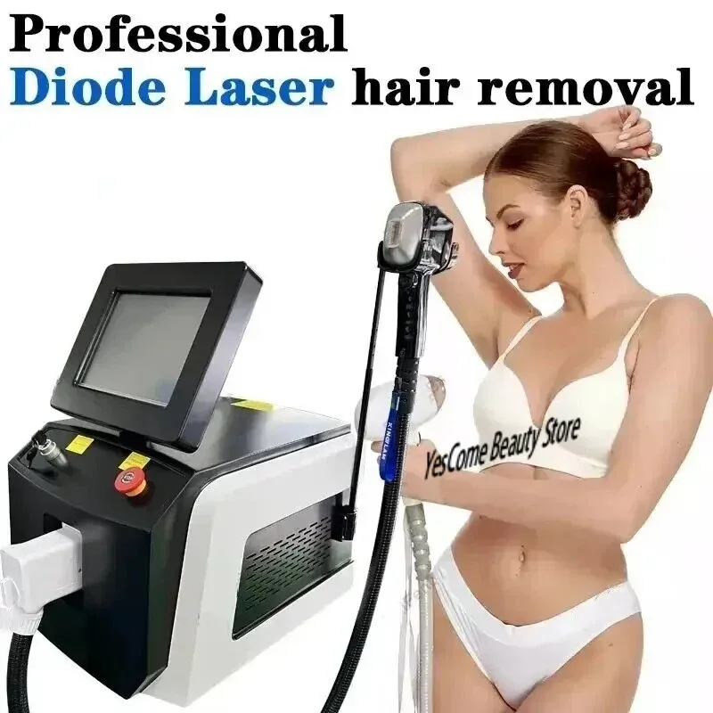 2024 Professionelle Diodenlaser-R-Haarentfernung Kühlgriff 808 nm 755 nm 1064 nm 3 Wellenlängen Ice Platinum Laser-R Schönheitsa