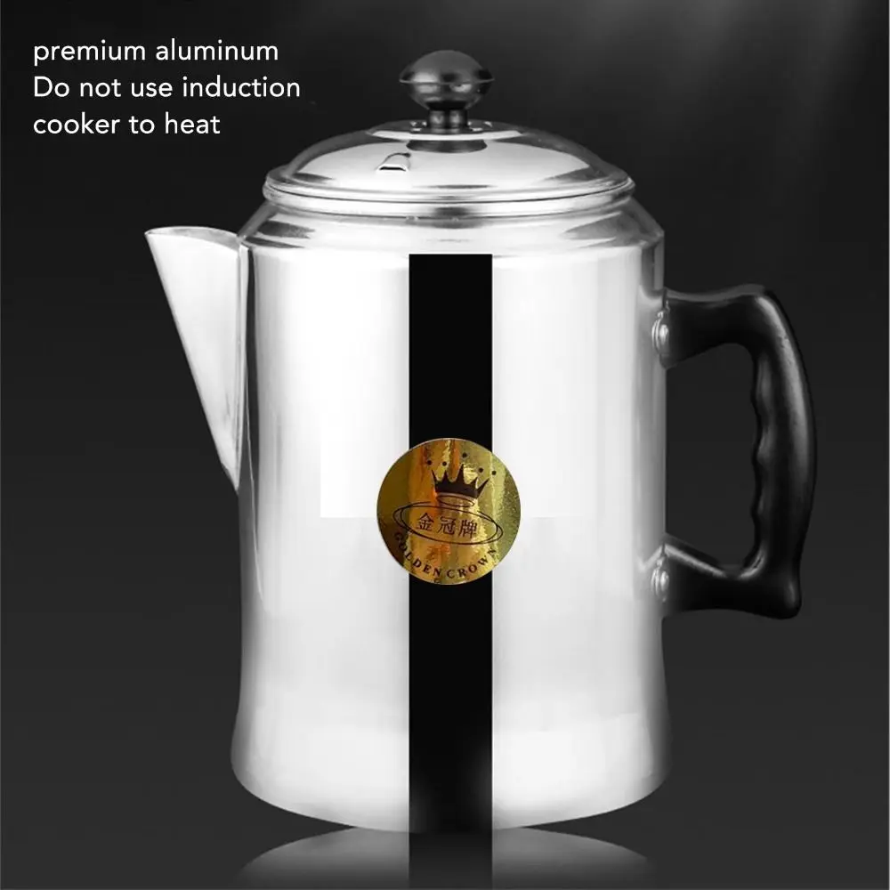3L Capacity Tea Kettle V Shaped Spout Aluminum Alloy Hot Water Kettle With Lid Fast Heat Conduction Coffee Percolator Pot