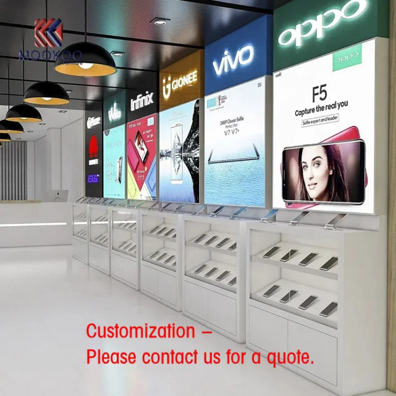 custom.Cell Phone Display Rack Interior Shop Showcase Design Effective Interior Decoration