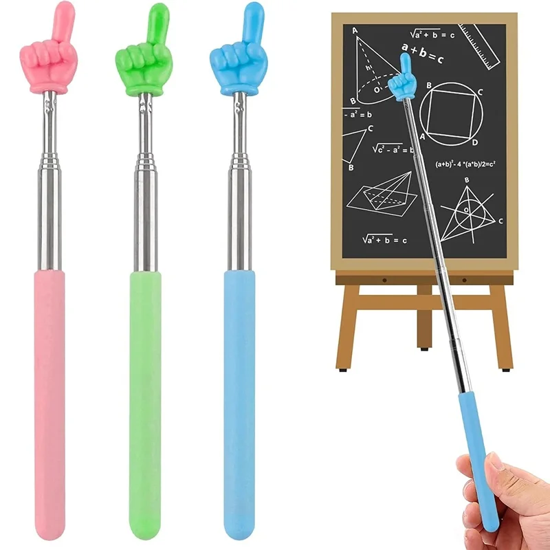Steel School Office Supplies Finger Design Teaching Stick Finger Sticks Mini Pointer Stick For School Office Supplies Classroom