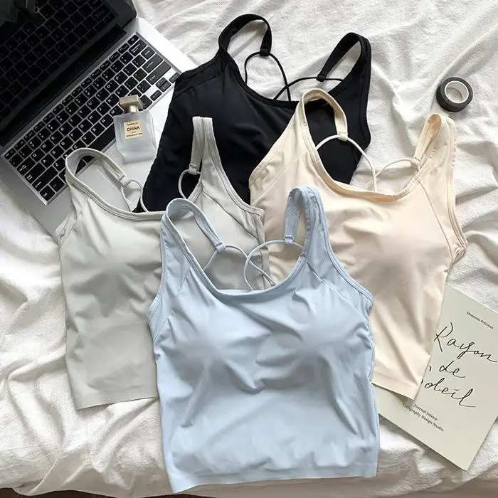 

Summer Ice Silk Wide Strap Vest Women's Integrated Cup Strapless Tube Top Versatile Base Layer Slimming Underwear