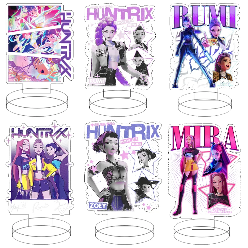 موضة جديدة 15 سنتيمتر Kpop شيطان هنتر نجم ميرا رومي زوي الاكريليك حامل نموذج منضدية الديكور الشكل الدائمة لوحات الهدايا