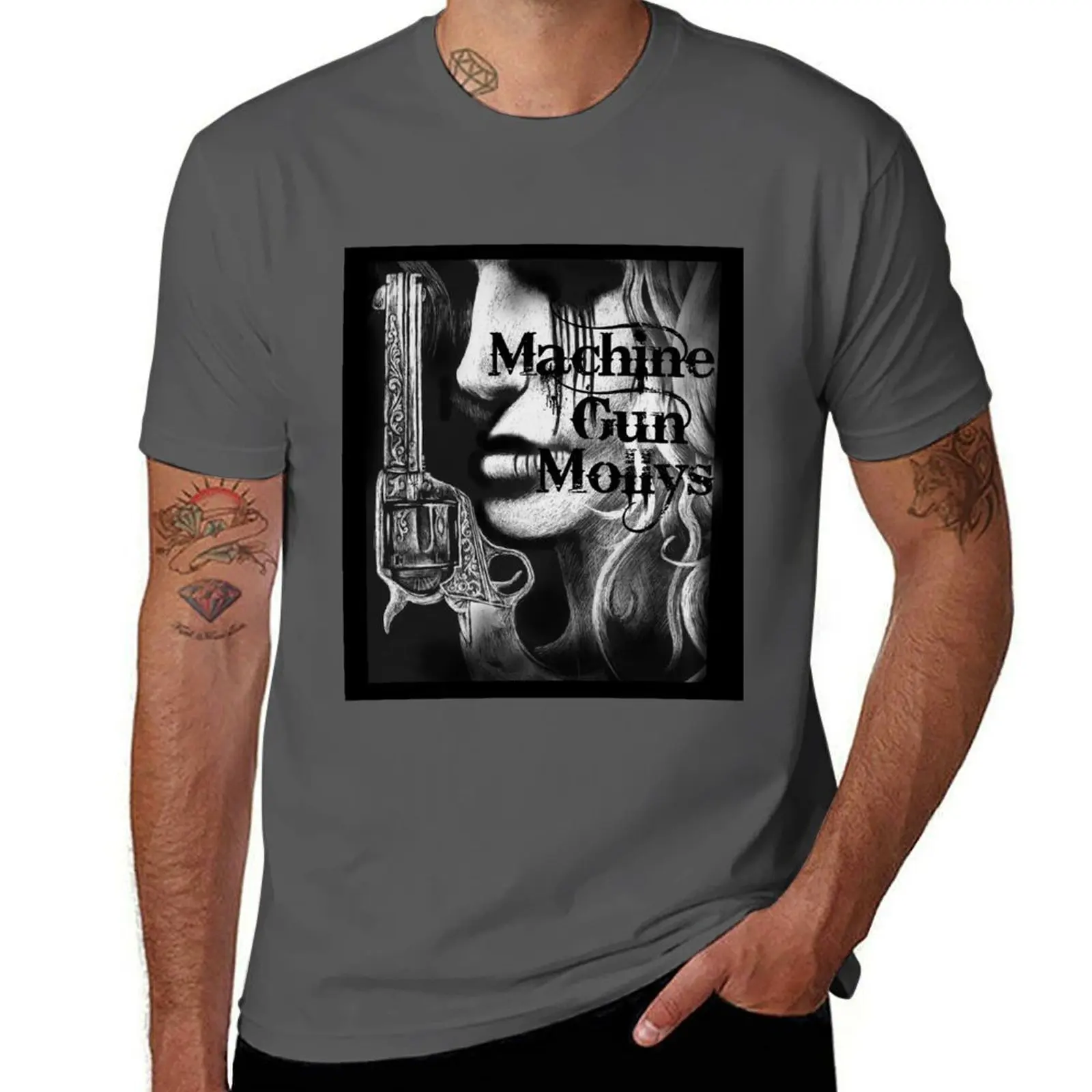 

official Machine-Gun Mollys swag T-Shirt t shirts for man slim fit man t shirt cotton high quality T-Shirt