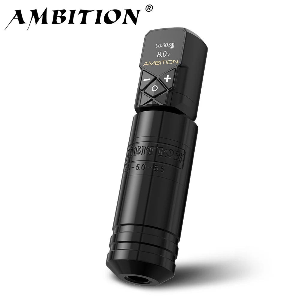 Ambition Torped 36 suwowy 4,5-5,0-5,5 mm Mocny silnik bezszczotkowy Obrotowa maszynka do tatuażu RCA Bezprzewodowa bateria Kuark 2400 mAh