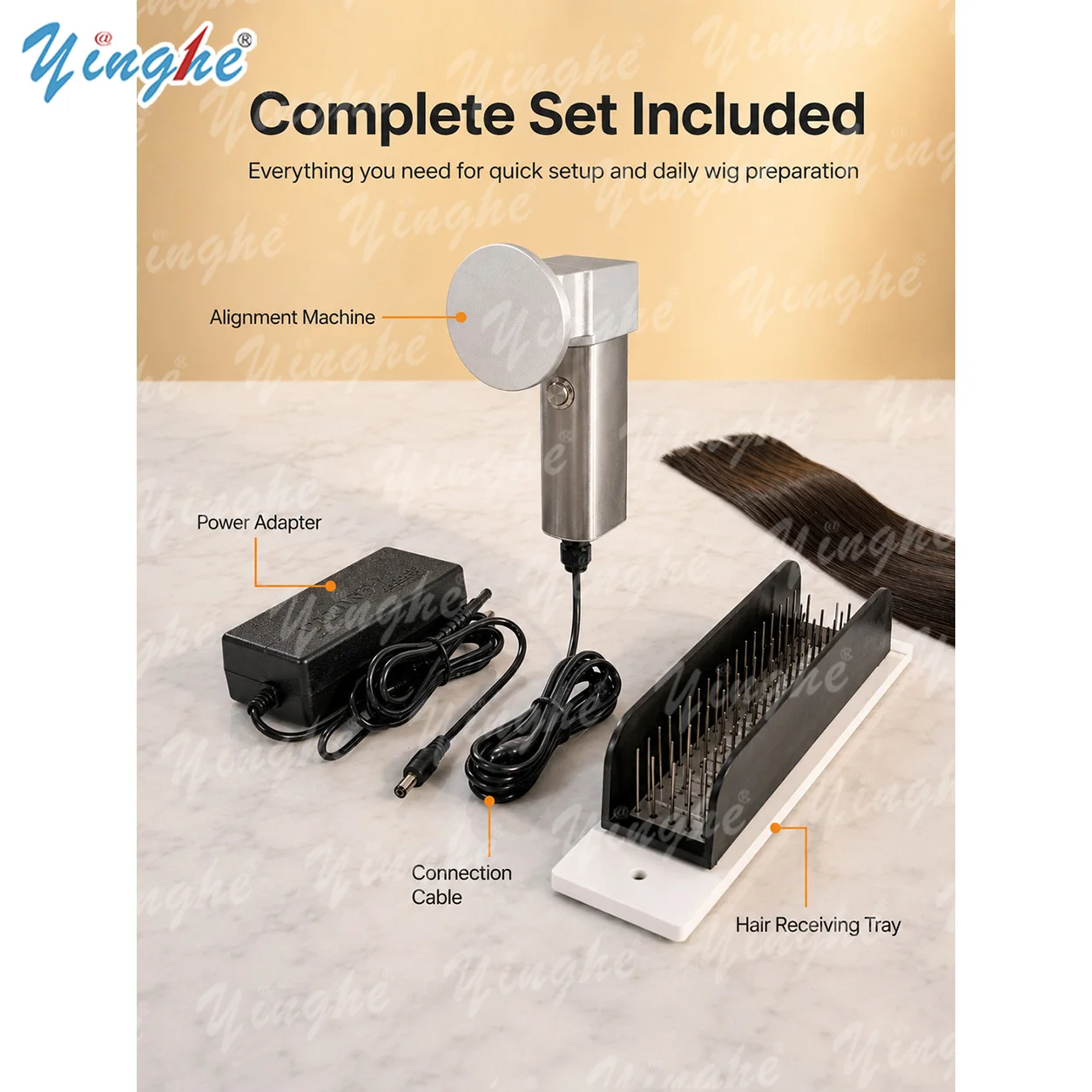 Easy-Use Auto Hair Aligner for Bulk Extensions Straightening, Ergonomic Stainless Steel Tool, Salon Time Saver 2026 Design