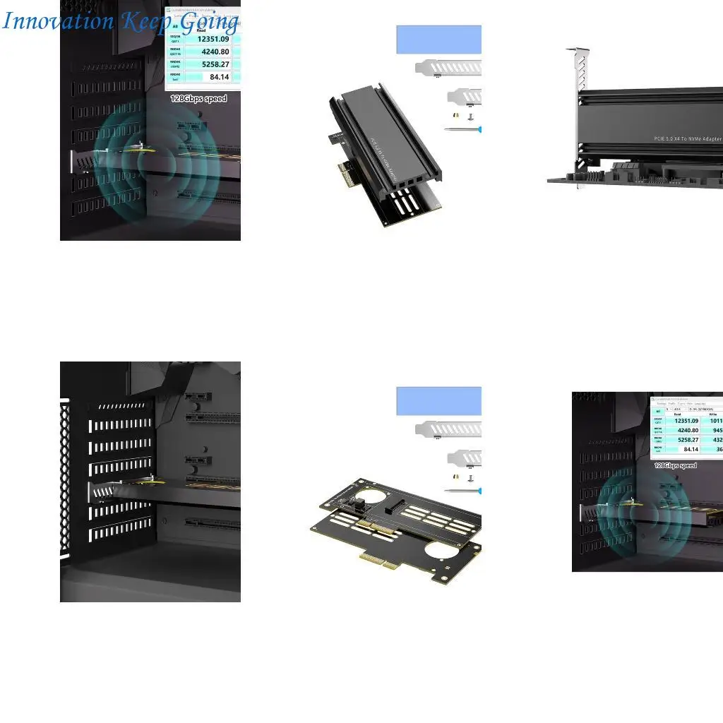 E65C Improve System Efficiency PCIe5.0 to NVMe2.0 Expansion Card PC Storage Upgrades