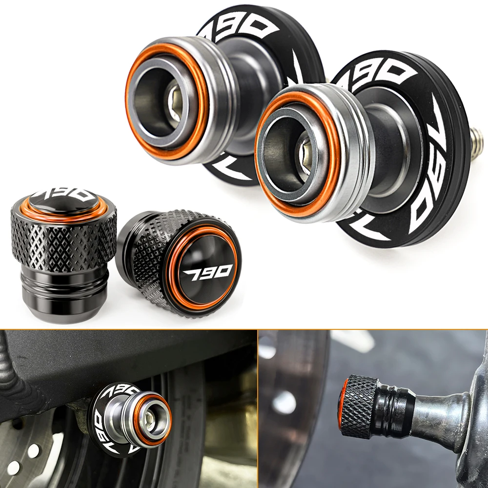 M10 For KTM Duke 790 DUKE790 790 Adventure 2019-2024 Motorcycle Swingarm Spools Slider Stand Screws Tire valve caps Accessories