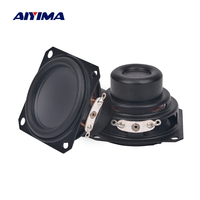 AIYIMA 2Pcs 45MM 4 Ohm 10W Speakers 19 Core Square Rubber Edge Waterproof Ndfeb Full Range Loudspeaker DIY Sound BT Amp Speaker