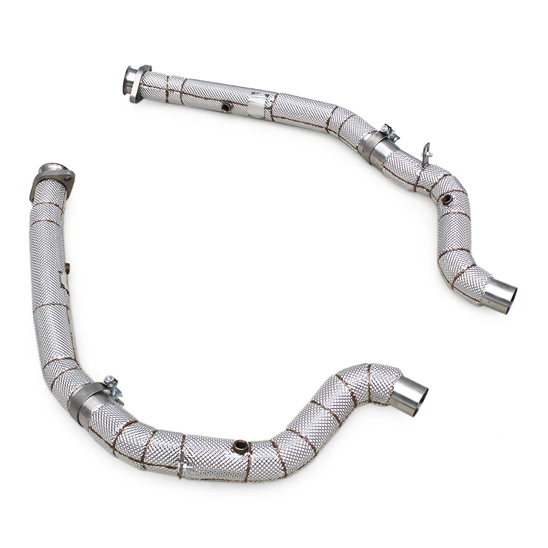 

Auto Free Flow Downpipe For Land Rover Range Rover V8 5.0T 2009-2017 Heat Shield Straight Down Pipe Fit Stock Race Sport Exhaust