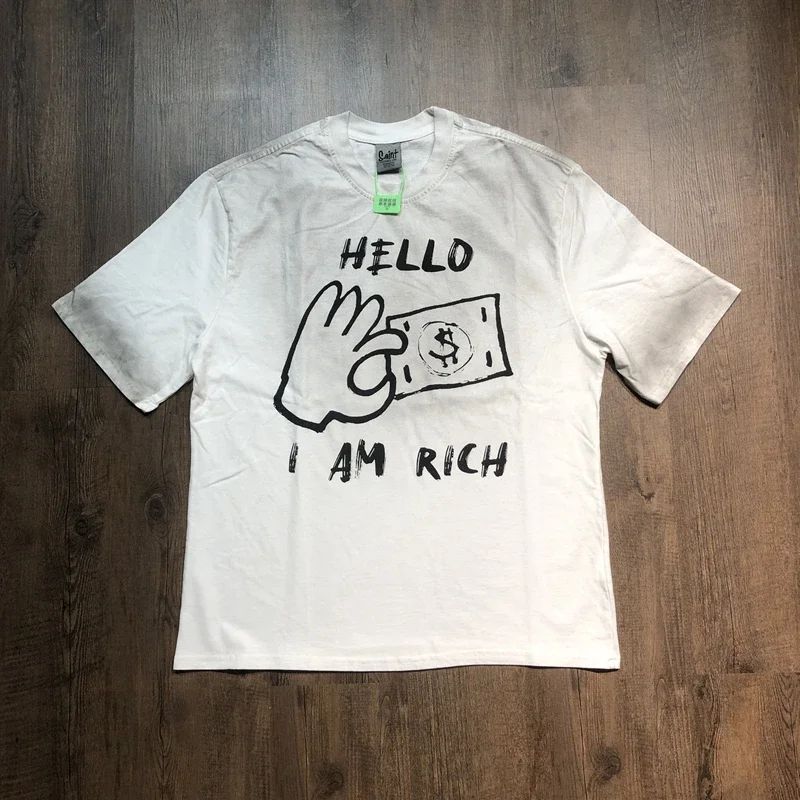 

SAINT OF MICHAEL Fashion Luxury Brand Streetwear Quality Vintage Tee Oversized Tops Casual 100%Cotton Loose T Shirt For Men